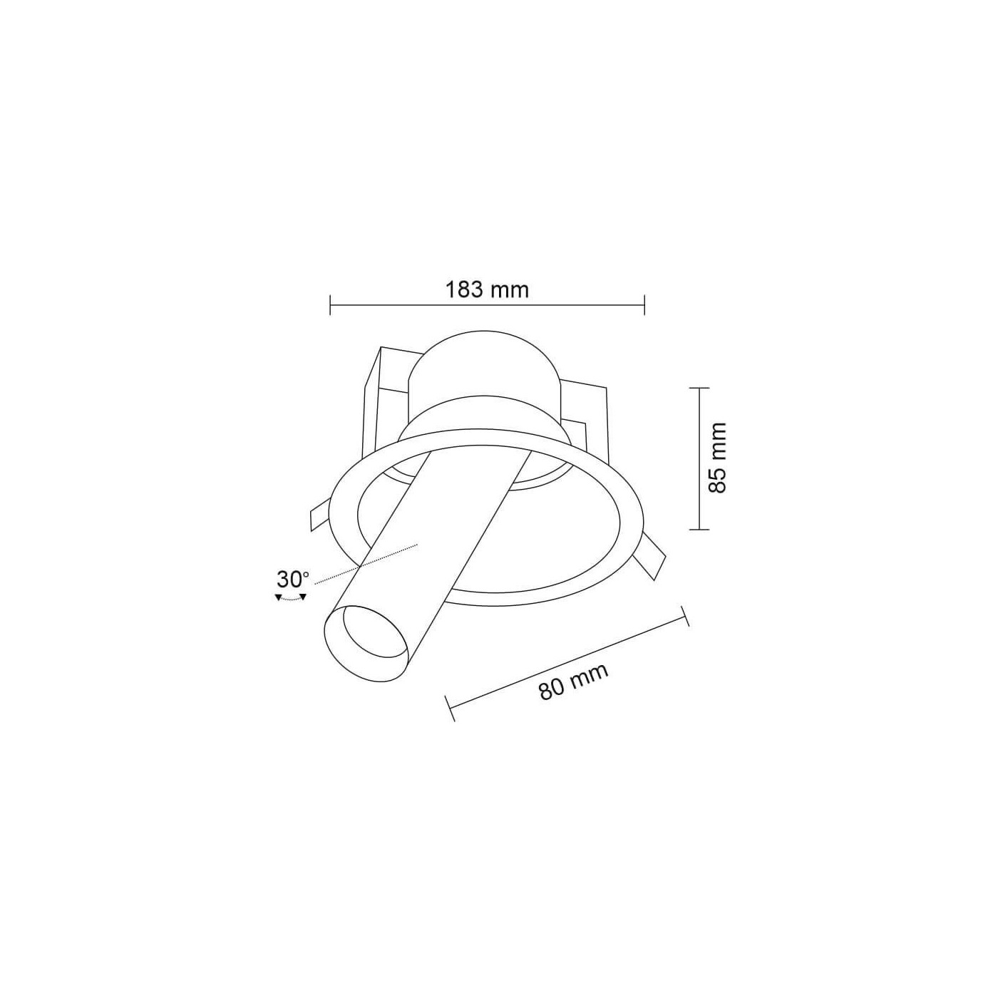Lampa wpuszczana Yakumo 2 - Biała 7807 Antigo Lampa wpuszczana Yakumo 2 - Biała 7807 Antigo