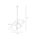 Lampa Wisząca Bloom 4 Multicolour 1111L40 Aldex Lampa Wisząca Bloom 4 Multicolour 1111L40 Aldex