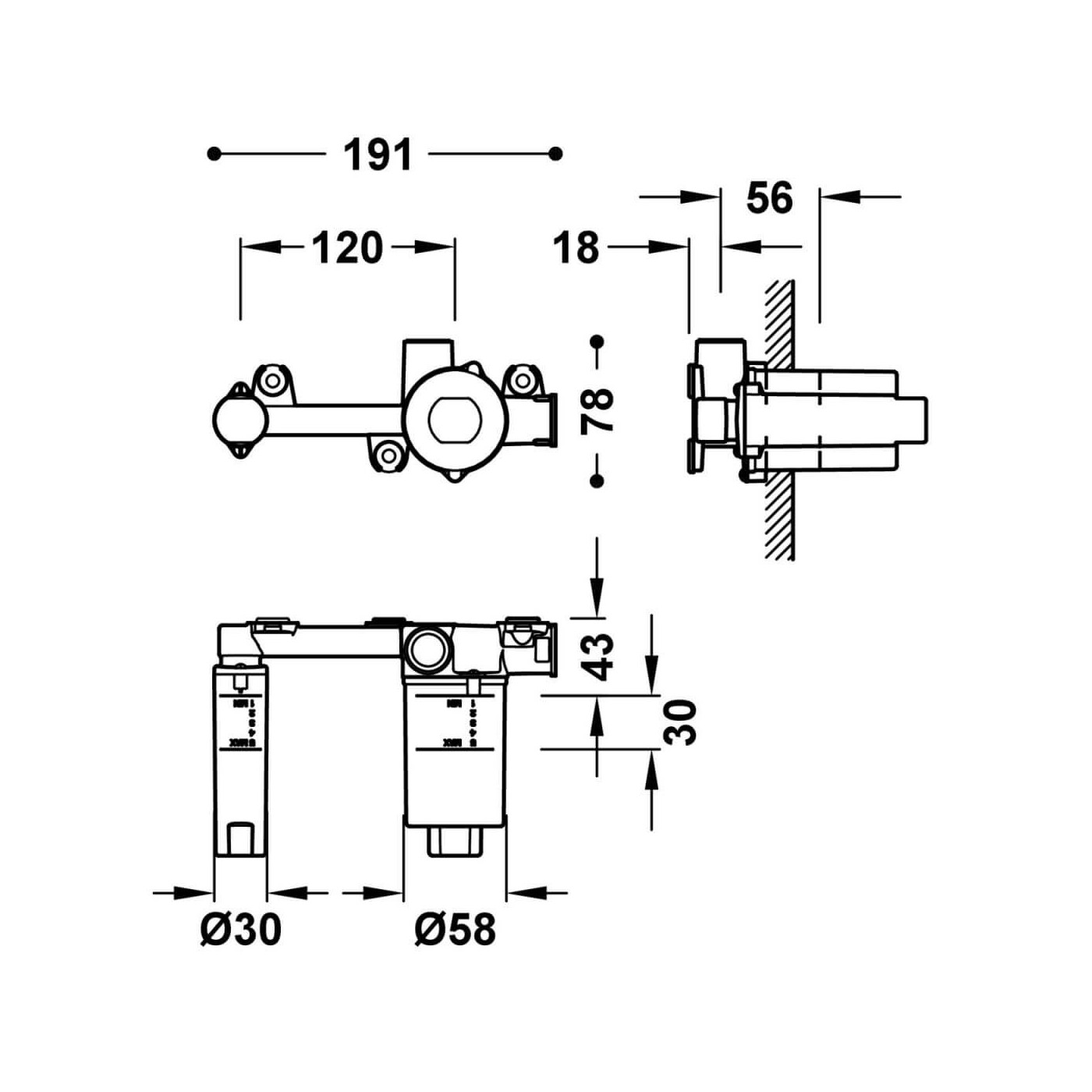 Element Podtynkowy Do Baterii Umywalkowej 20830002 Tres Element Podtynkowy Do Baterii Umywalkowej 20830002 Tres