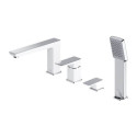 Bateria Wannowa 4-Otworowa Parma Chrom/Biały PM7432CRB Omnires Bateria Wannowa 4-Otworowa Parma Chrom/Biały PM7432CRB Omnires