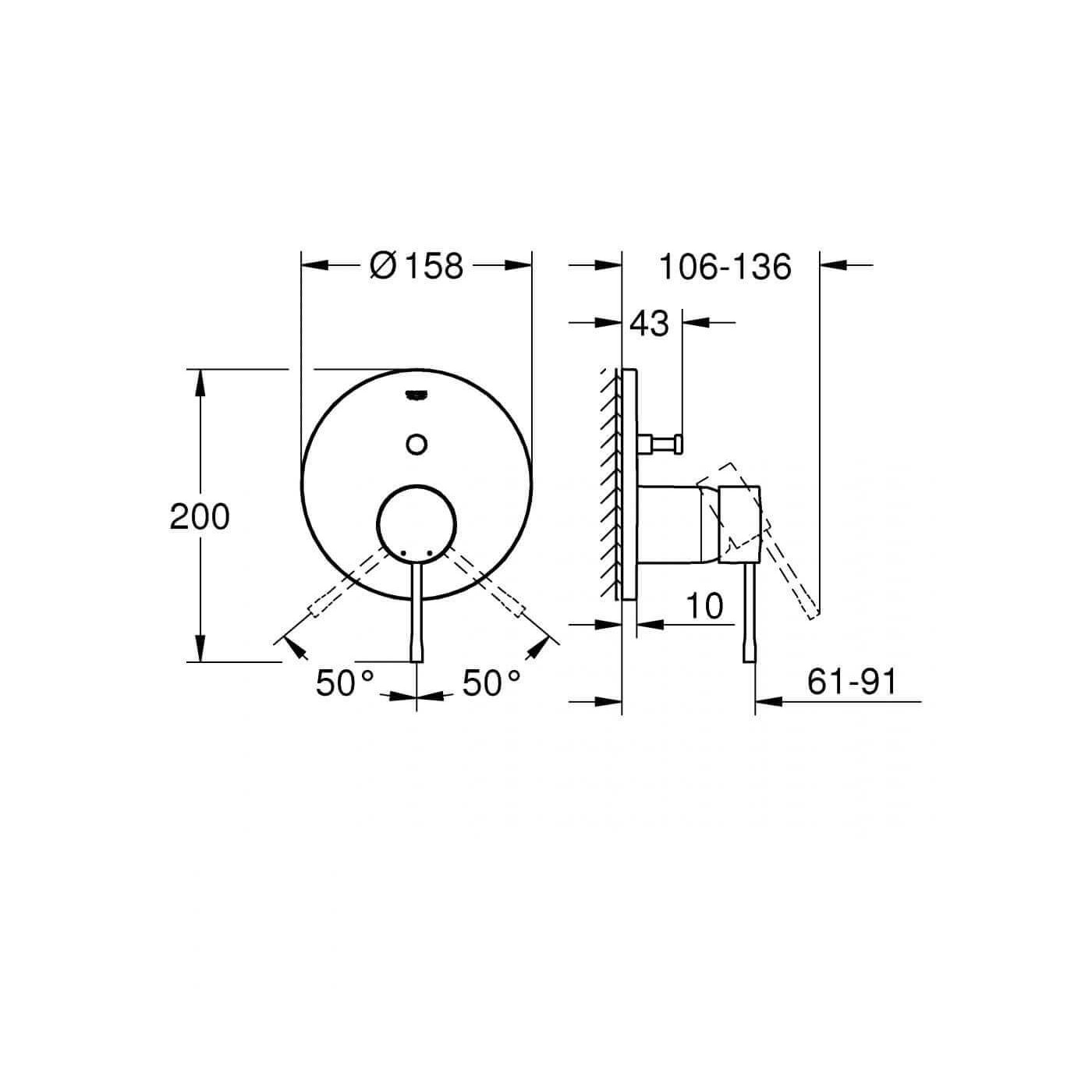 Bateria Wannowa Essence Chrom 24167001 Grohe Bateria Wannowa Essence Chrom 24167001 Grohe