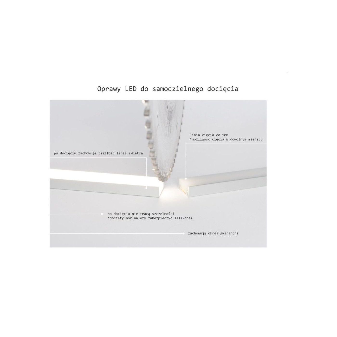 Oprawa LED Łazienkowa AQU Srebna IP68 100 cm 3000K Kingled Oprawa LED Łazienkowa AQU Srebna IP68 100 cm 3000K Kingled