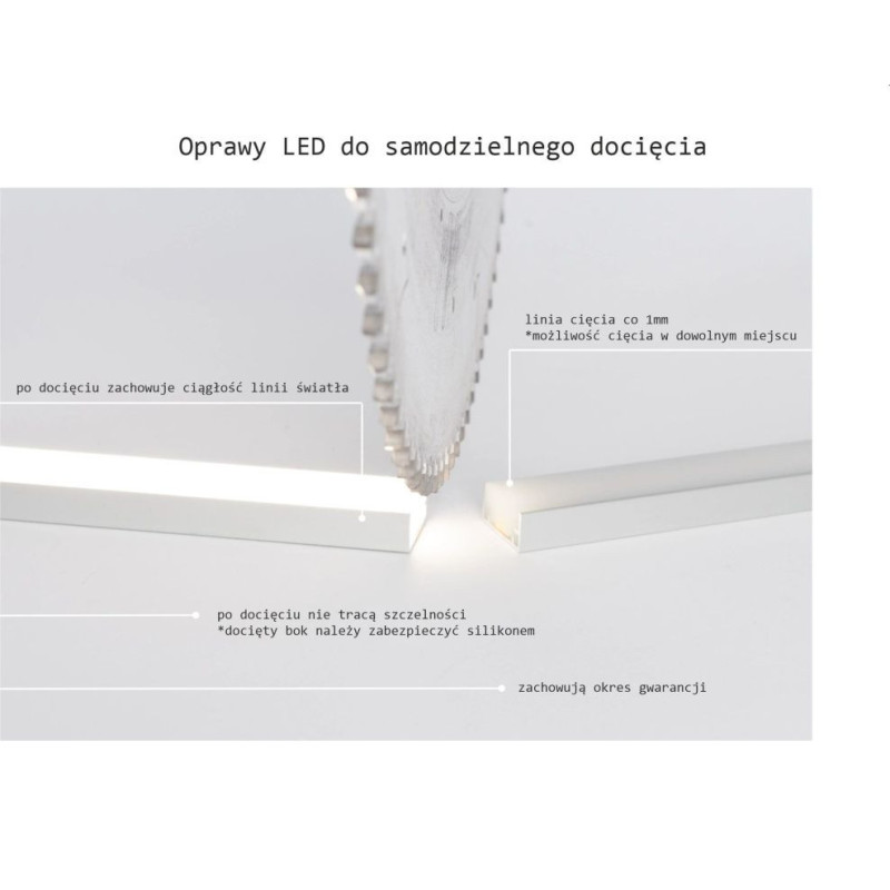 Oprawa LED Łazienkowa AQU Srebna IP68 100 cm 3000K Kingled Oprawa LED Łazienkowa AQU Srebna IP68 100 cm 3000K Kingled