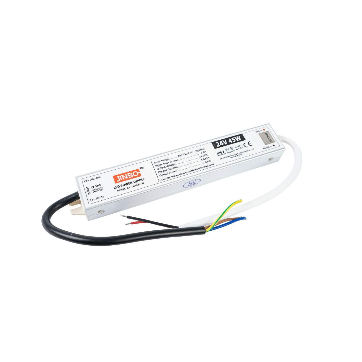 Zasilacz IP67 Do Taśmy LED - 24V 1.875A 45W Kingled Zasilacz IP67 Do Taśmy LED - 24V 1.875A 45W Kingled