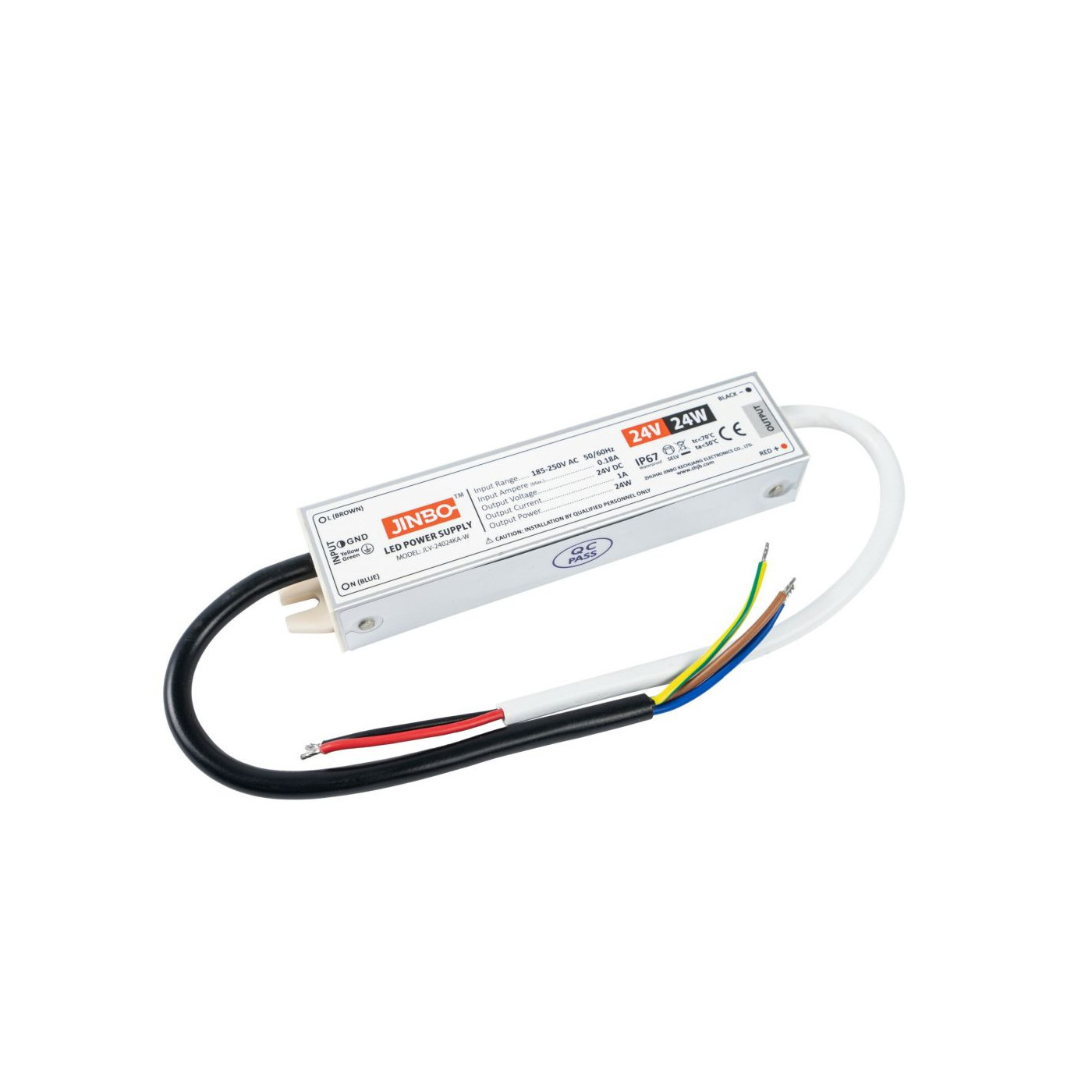 Zasilacz IP67 Do Taśmy LED - 24V 1A 24W Kingled Zasilacz IP67 Do Taśmy LED - 24V 1A 24W Kingled