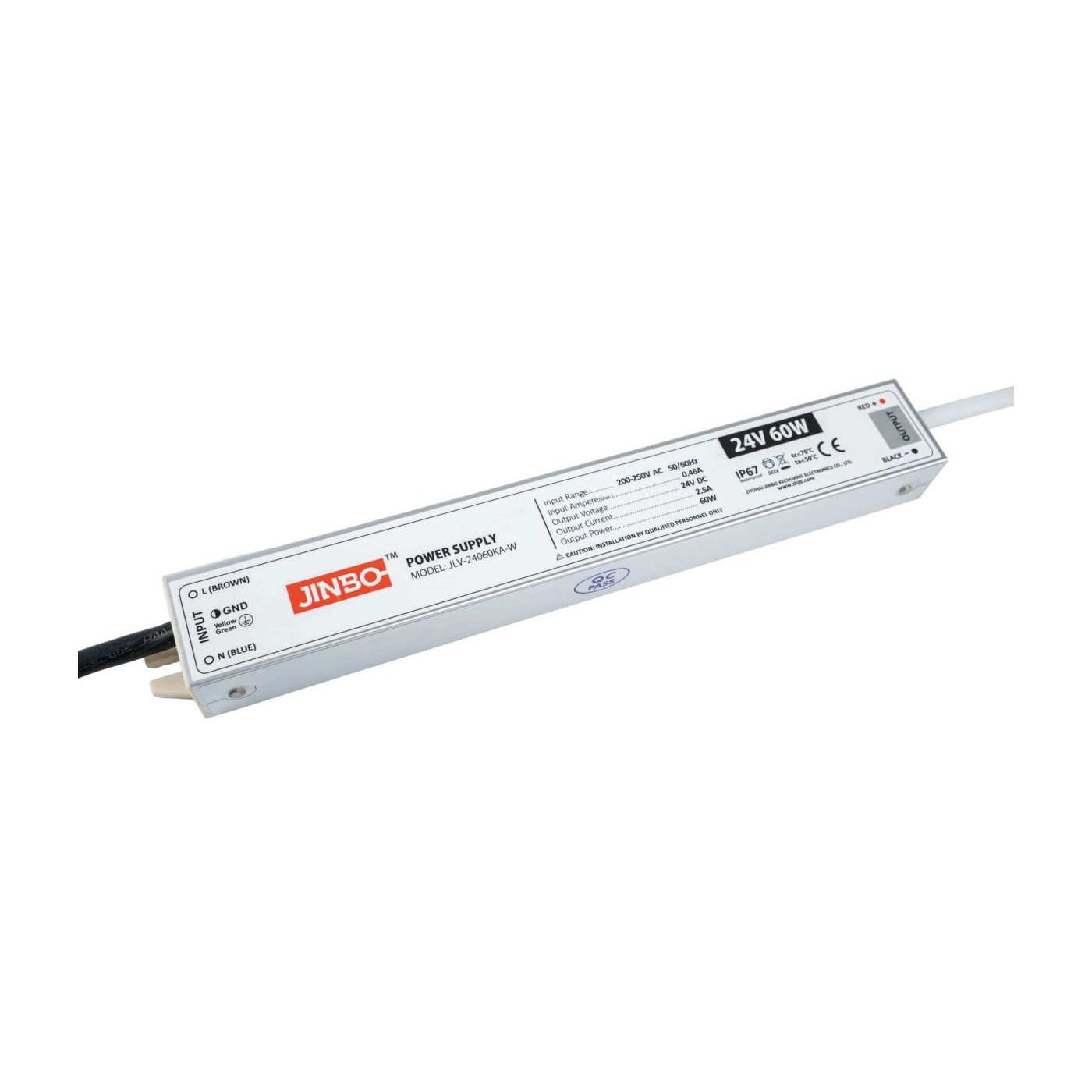 Zasilacz IP67 do taśmy LED - 24V 2.5A 60W Kingled Zasilacz IP67 do taśmy LED - 24V 2.5A 60W Kingled