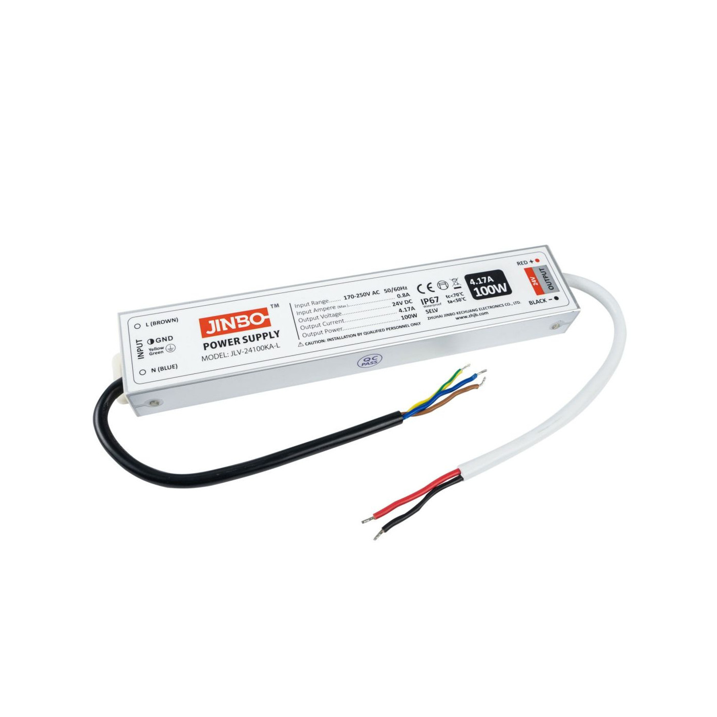 Zasilacz IP67 do taśmy LED - 24V 4.17A 100W Kingled Zasilacz IP67 do taśmy LED - 24V 4.17A 100W Kingled