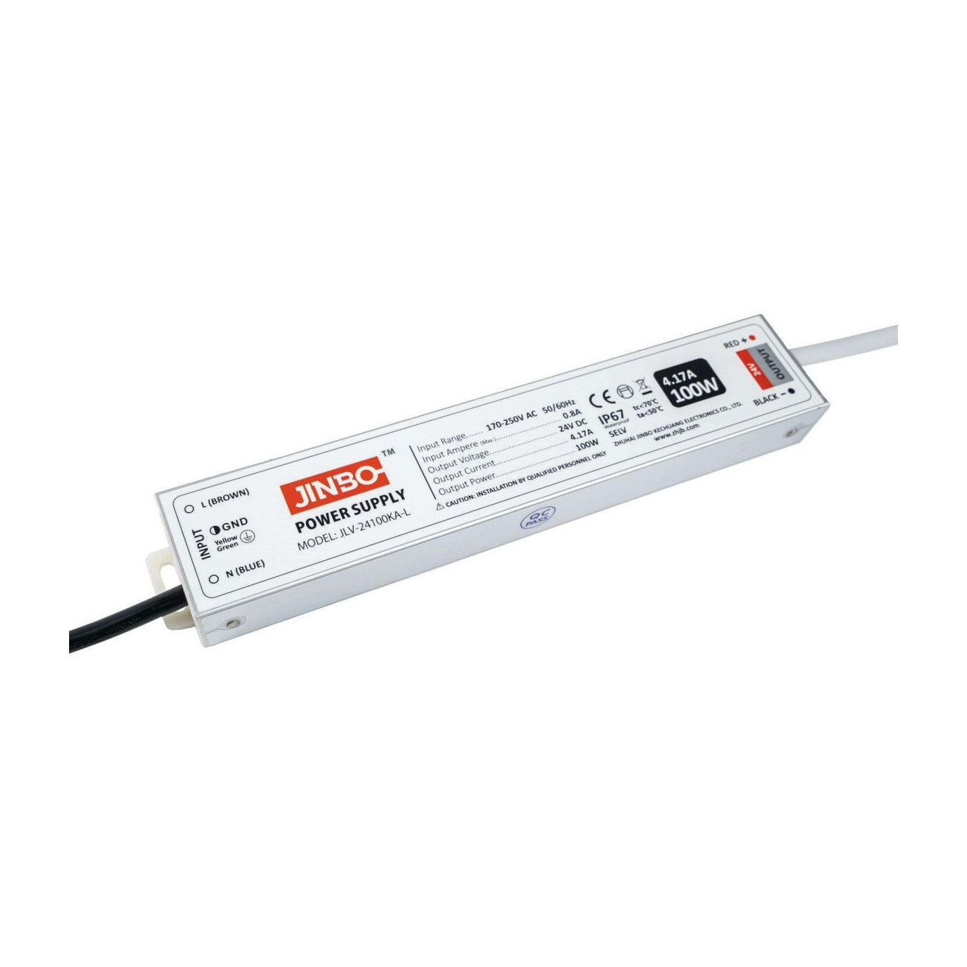 Zasilacz IP67 do taśmy LED - 24V 4.17A 100W Kingled Zasilacz IP67 do taśmy LED - 24V 4.17A 100W Kingled