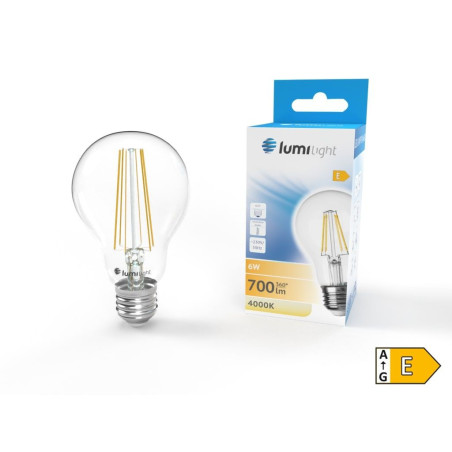 Żarówka LED FLM A60 E27 6W Neutralna LL6525 Lumilight