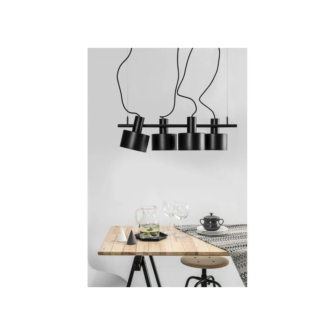 Lampa Wisząca Enkel 4 Czarny EN4422P0 Ummo Lampa Wisząca Enkel 4 Czarny EN4422P0 Ummo