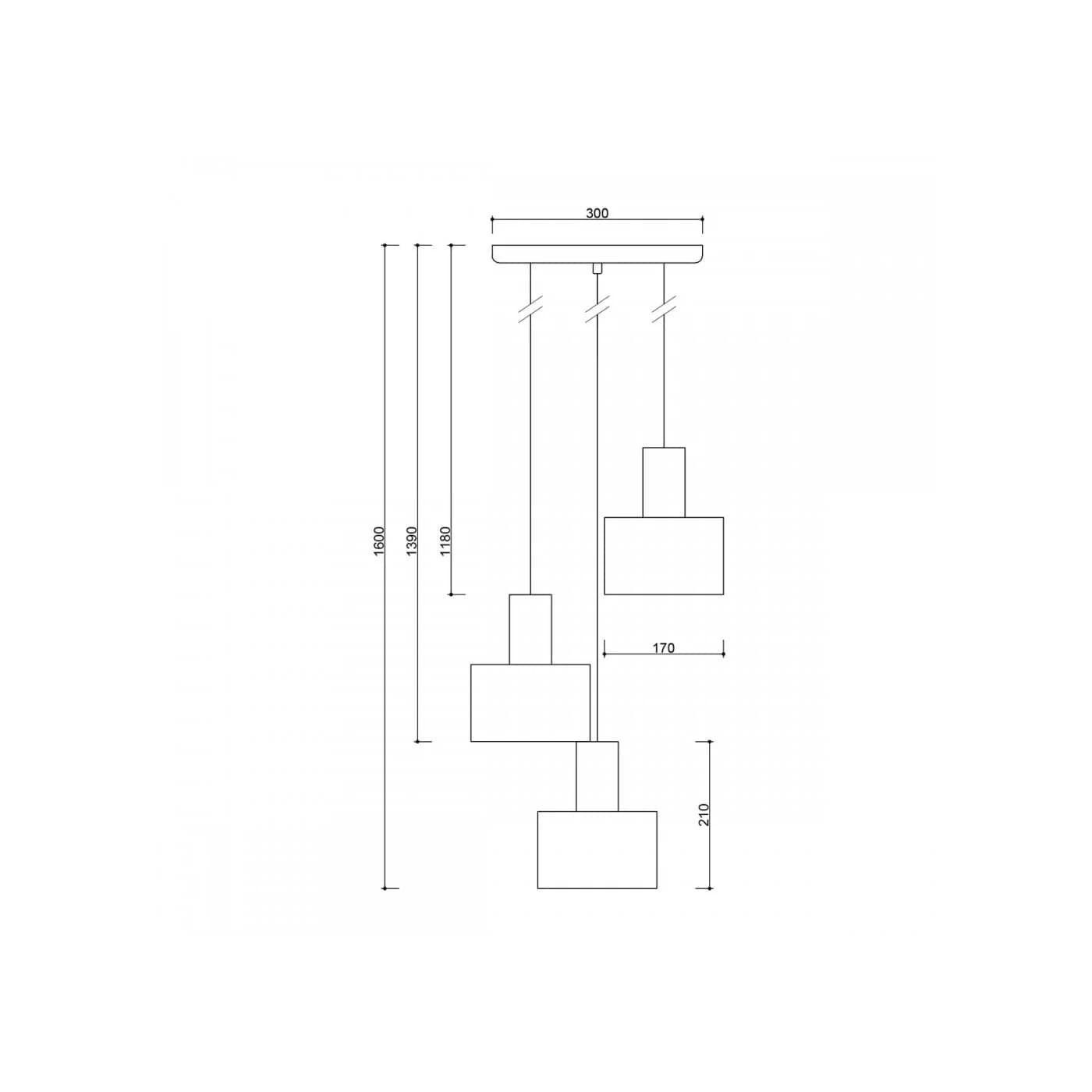 Lampa Wisząca Enkel 3P Czarny EN3322P3 Ummo Lampa Wisząca Enkel 3P Czarny EN3322P3 Ummo