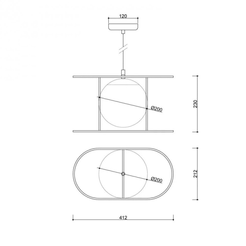 Lampa Wisząca Kuglo B Czarny KUB122B0 Ummo Lampa Wisząca Kuglo B Czarny KUB122B0 Ummo
