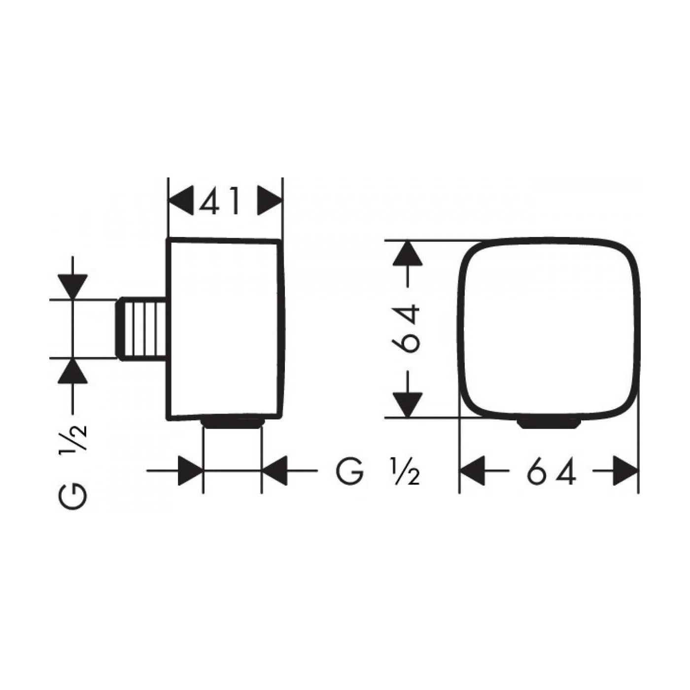 Przyłącze Węża z Zaworem Zwrotnym Fixfit 26457000 Hansgrohe Przyłącze Węża z Zaworem Zwrotnym Fixfit 26457000 Hansgrohe