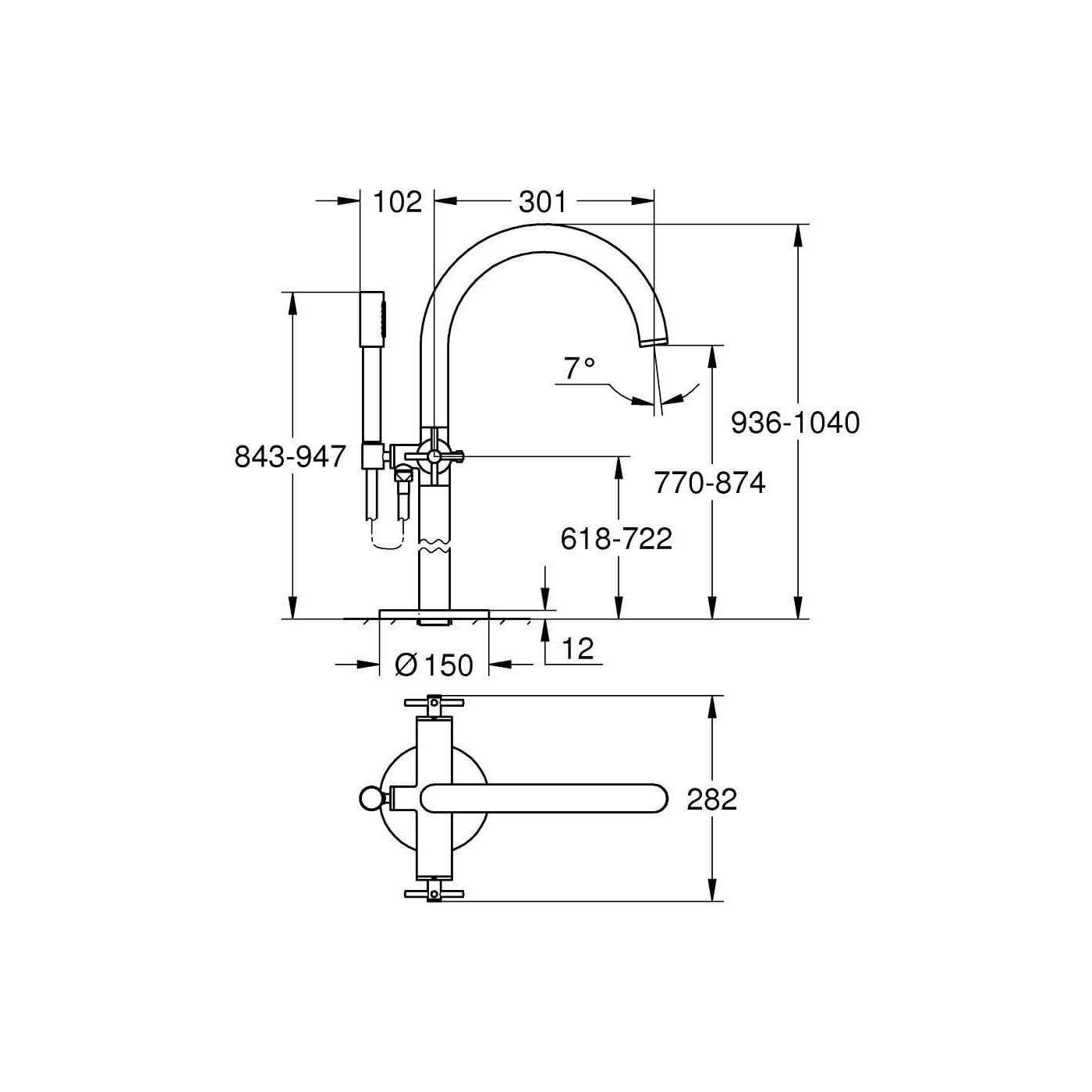 Bateria Wannowa Wolnostojąca Atrio Warm Sunset 25044DA3 Grohe Bateria Wannowa Wolnostojąca Atrio Warm Sunset 25044DA3 Grohe