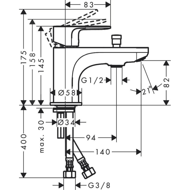 Bateria Wannowa Rebris S Chrom 72436000 Hansgrohe Bateria Wannowa Rebris S Chrom 72436000 Hansgrohe