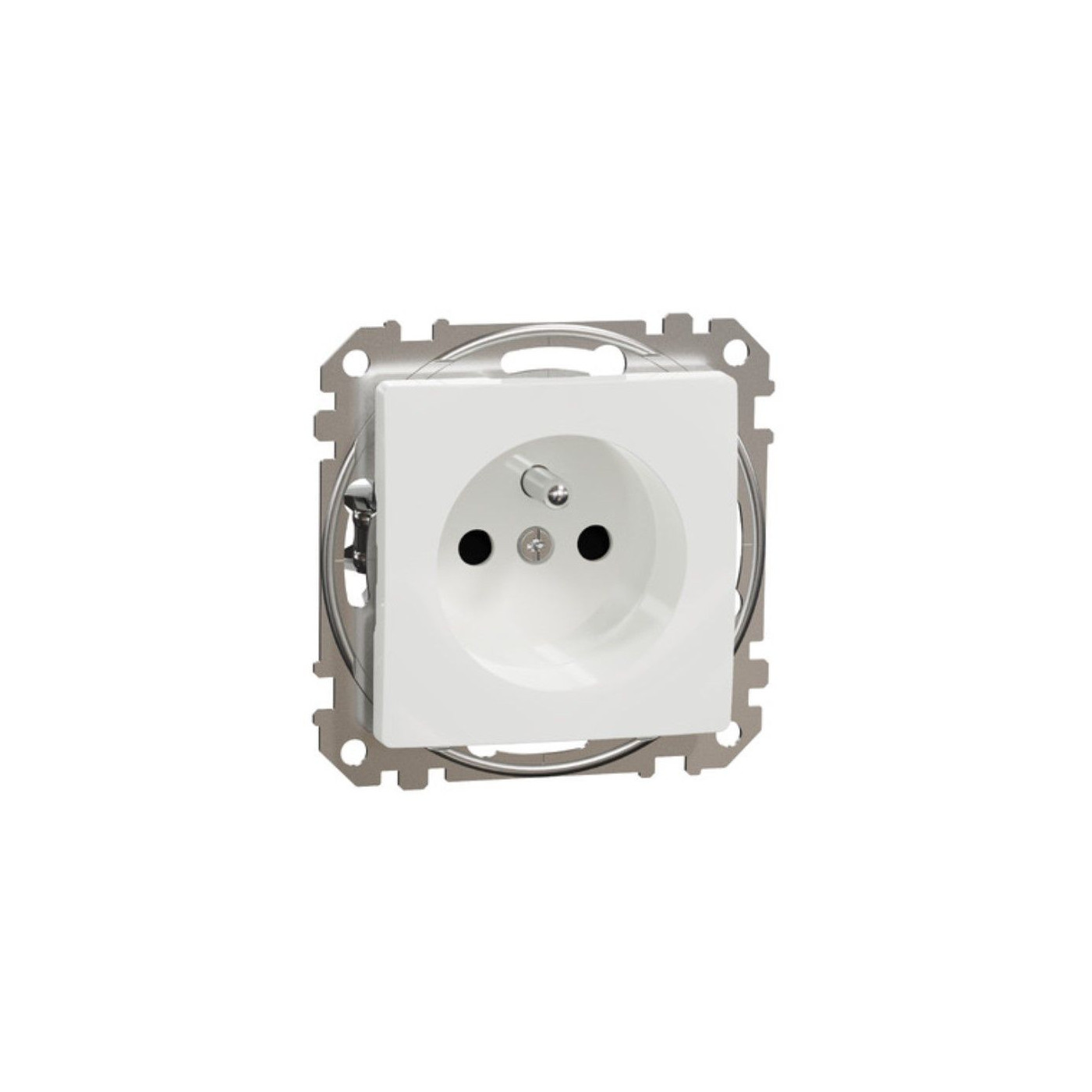 Gniazdo Pojedyncze z Uziemieniem, 2P+PE z Przesłonami Biały Sedna Design SDD111011 Schneider Electric Gniazdo Pojedyncze z Uziemieniem, 2P+PE z Przesłonami Biały Sedna Design SDD111011 Schneider Electric