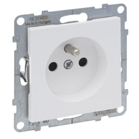 Gniazdo 2P+Z z Przesłoną - 16 A - 250 V~ - Zaciski Automatyczne Biały Suno 721180 Legrand