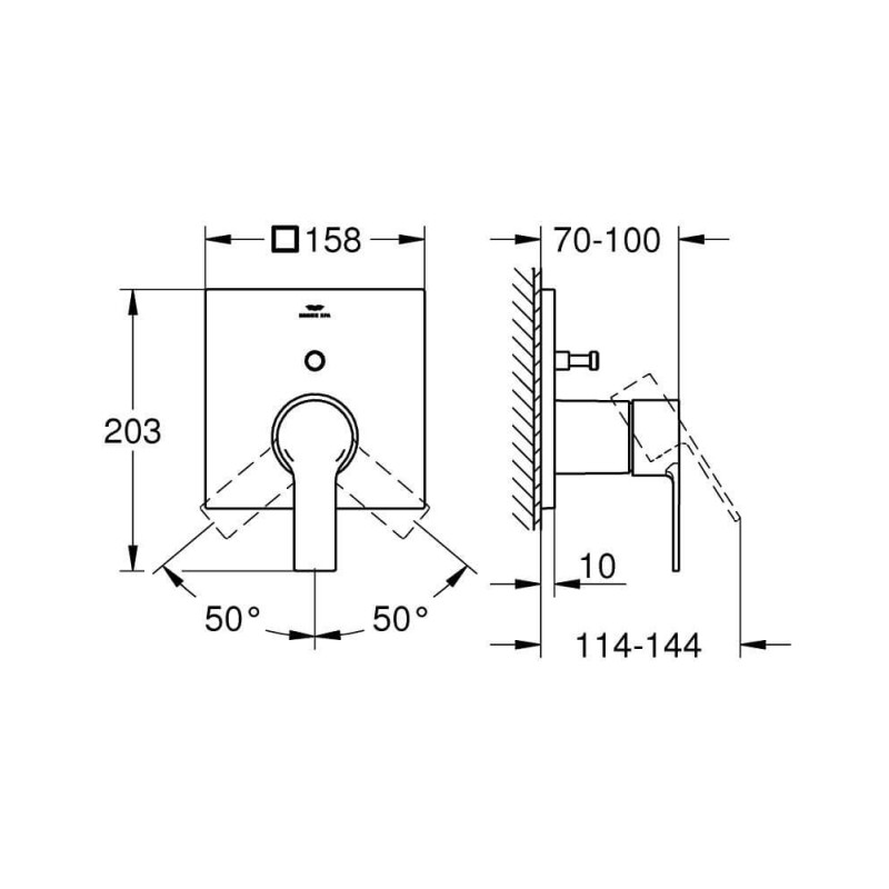 Bateria Wannowa Allure Hard Graphite 19315A01 Grohe Bateria Wannowa Allure Hard Graphite 19315A01 Grohe