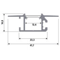 Profil Aluminiowy Architektoniczny MONO Wpuszczany do Zatynkowania 2mb Kingled Profil Aluminiowy Architektoniczny MONO Wpuszczany do Zatynkowania 2mb Kingled