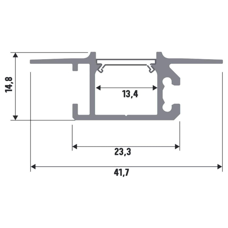 Profil Aluminiowy Architektoniczny MONO Wpuszczany do Zatynkowania 2mb Kingled Profil Aluminiowy Architektoniczny MONO Wpuszczany do Zatynkowania 2mb Kingled