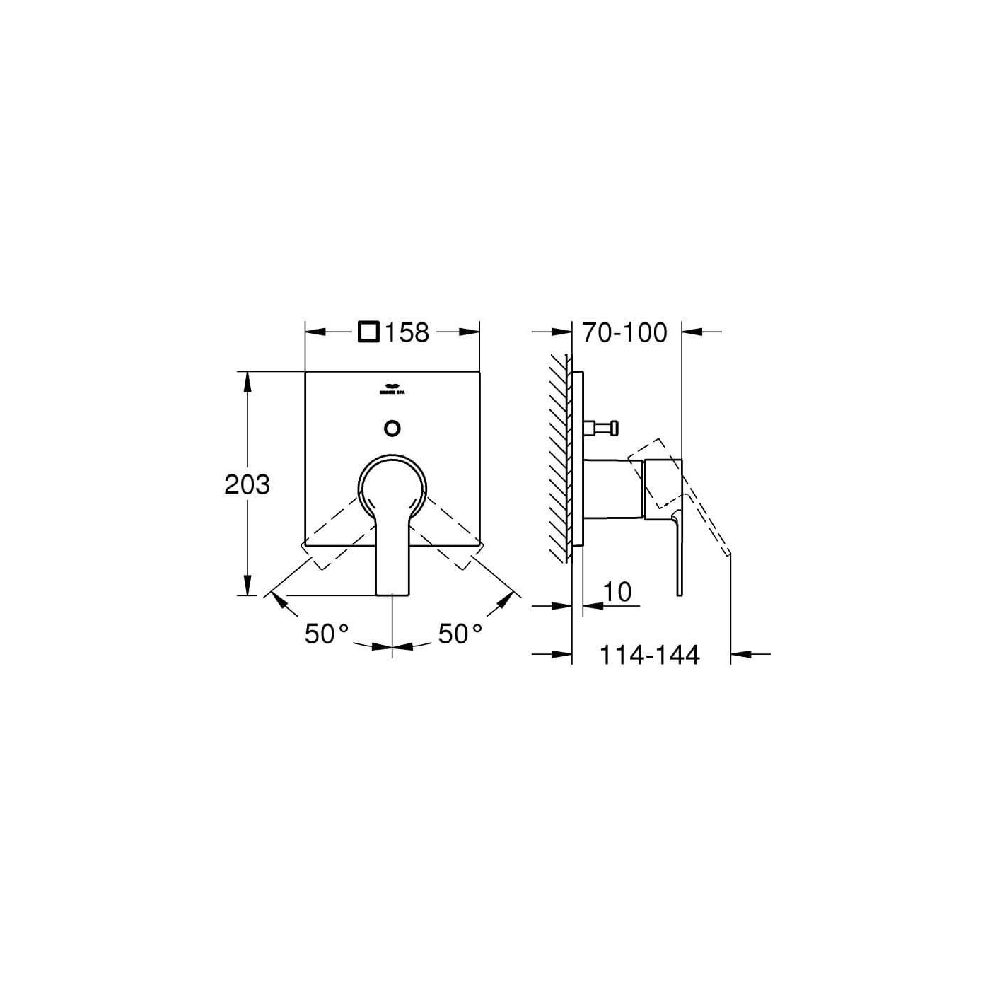 Bateria Wannowa Allure Brushed Warm Sunset 19315DL1 Grohe Bateria Wannowa Allure Brushed Warm Sunset 19315DL1 Grohe