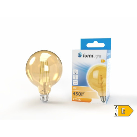Żarówka LED FLM G95 E27 4W Ciepła LL9113 Lumilight