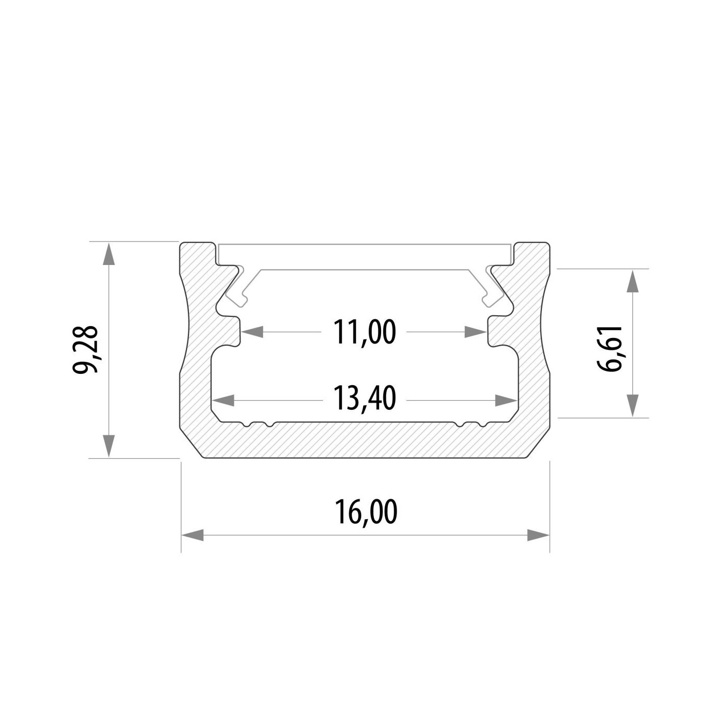 Profil Aluminiowy Typ A Nawierzchniowy 2mb Kingled Profil Aluminiowy Typ A Nawierzchniowy 2mb Kingled