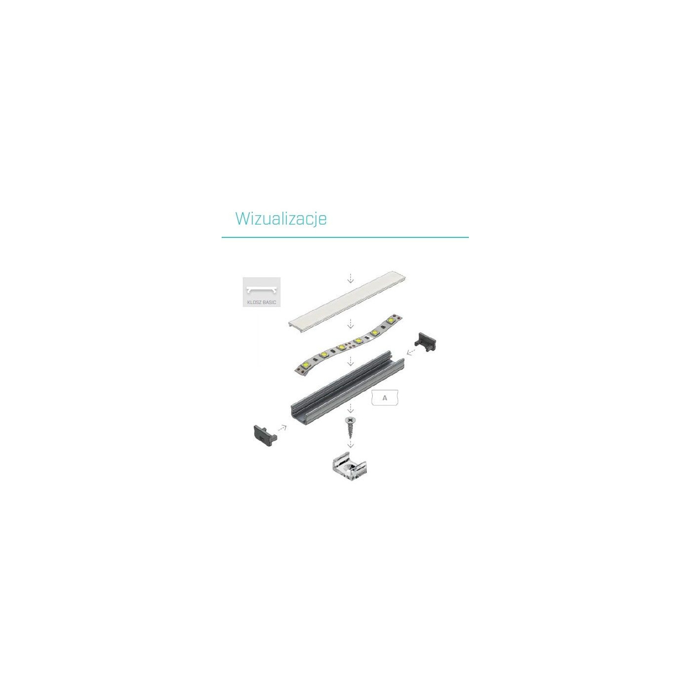Szybka Szron PMMA Do Profilu Aluminiowego Meblowego 2m Kingled Szybka Szron PMMA Do Profilu Aluminiowego Meblowego 2m Kingled