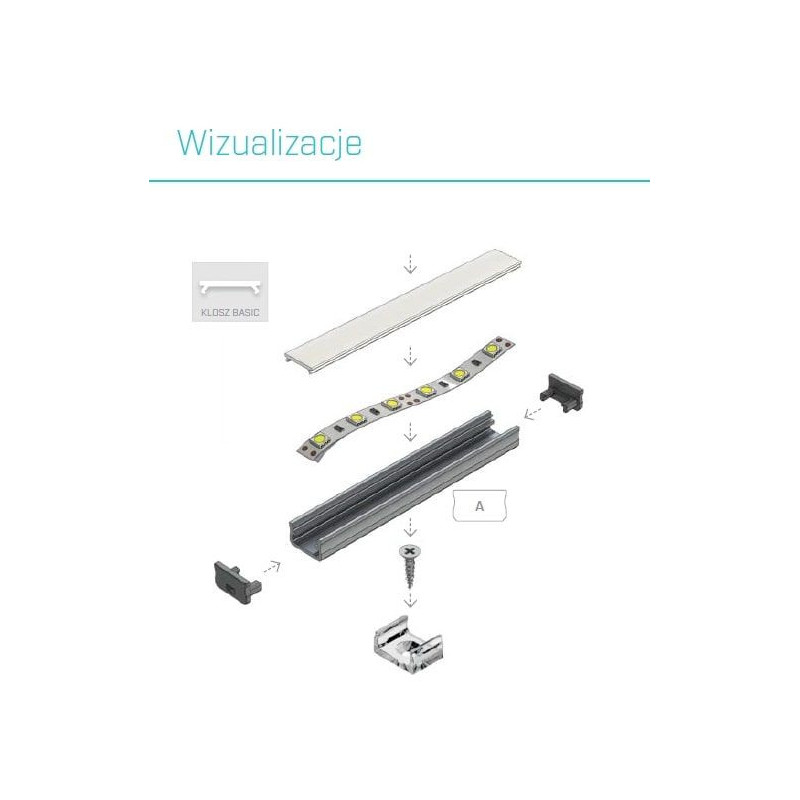 Szybka Szron PMMA Do Profilu Aluminiowego Meblowego 2m Kingled Szybka Szron PMMA Do Profilu Aluminiowego Meblowego 2m Kingled