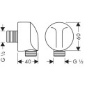 Przyłącze Węża Fixfit E DN15 27454000 Hansgrohe Przyłącze Węża Fixfit E DN15 27454000 Hansgrohe