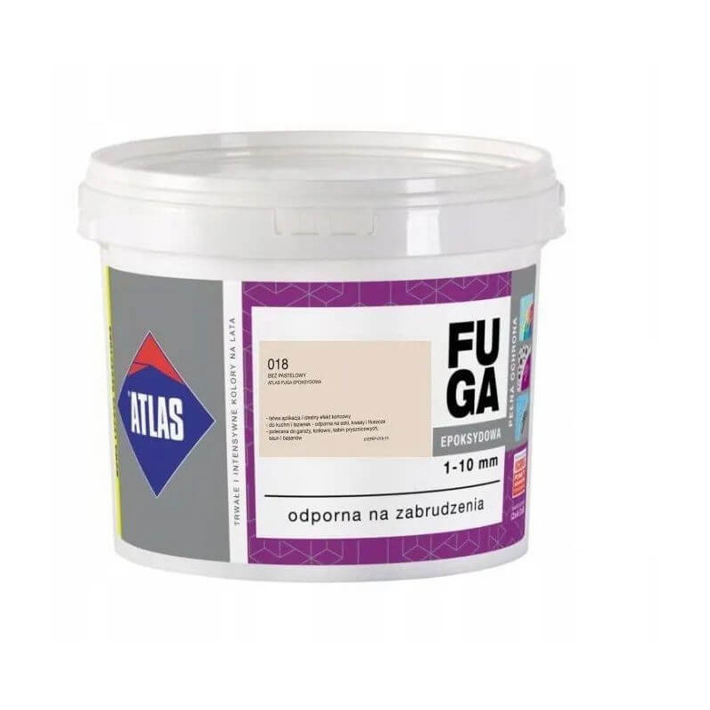Fuga Epoksydowa 2kg Beż pastelowy 018 Atlas Fuga Epoksydowa 2kg Beż pastelowy 018 Atlas