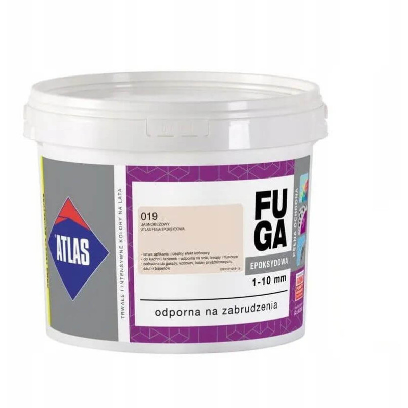 Fuga Epoksydowa 2kg Jasnobeżowy 019 Atlas Fuga Epoksydowa 2kg Jasnobeżowy 019 Atlas