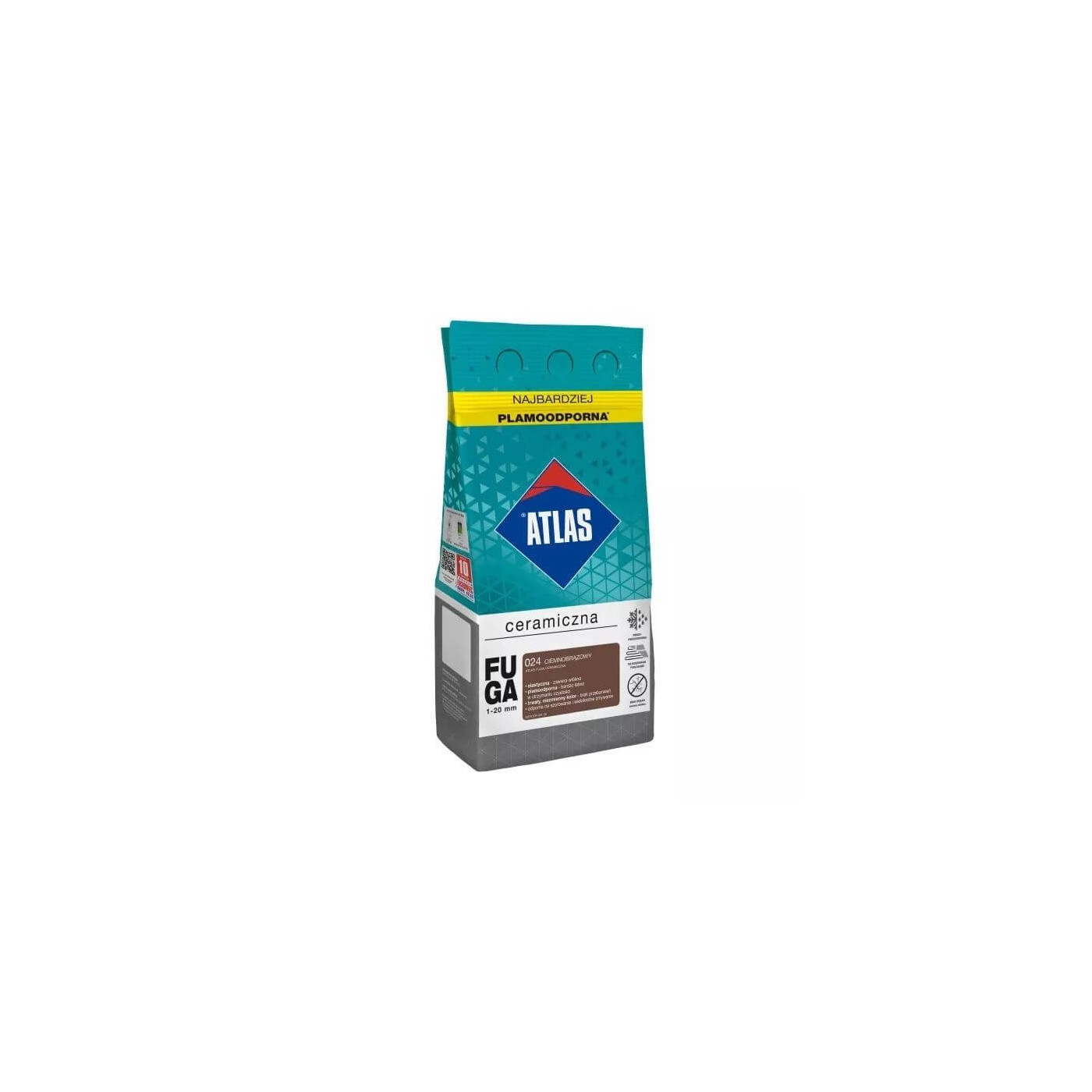 Fuga Ceramiczna 5 Kg 024 Ciemnobrązowy Atlas Fuga Ceramiczna 5 Kg 024 Ciemnobrązowy Atlas