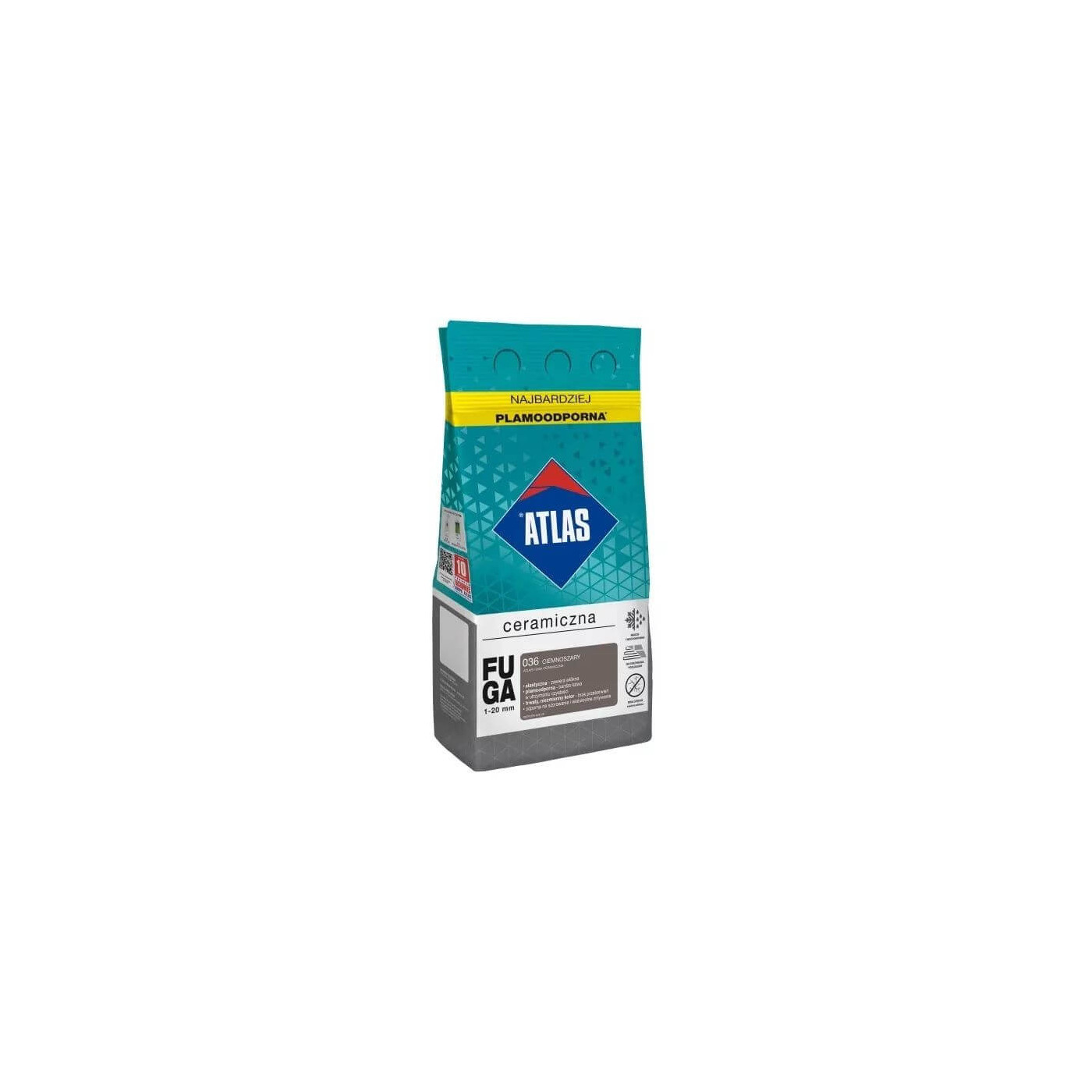 Fuga Ceramiczna 5 Kg 036 Ciemnoszary Atlas Fuga Ceramiczna 5 Kg 036 Ciemnoszary Atlas