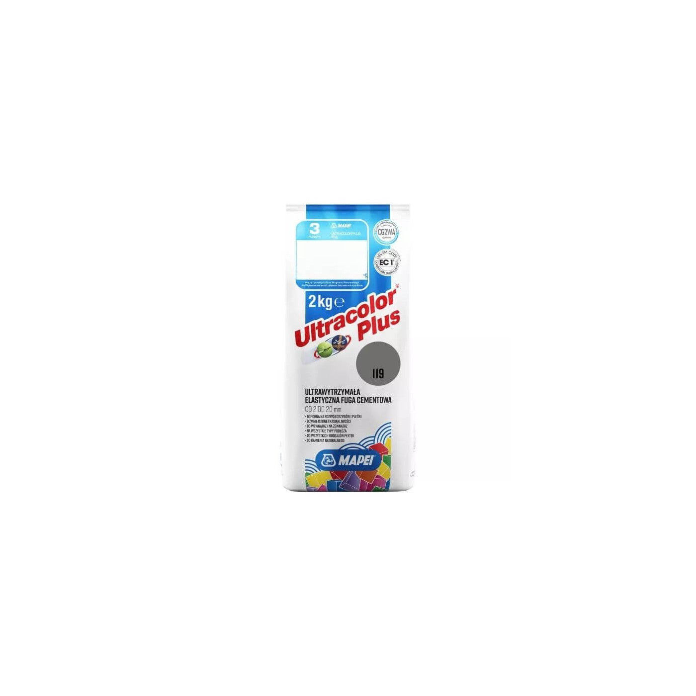 Fuga Elastyczna Ultracolor Plus 119 Londyński Szary 2 kg Mapei Fuga Elastyczna Ultracolor Plus 119 Londyński Szary 2 kg Mapei