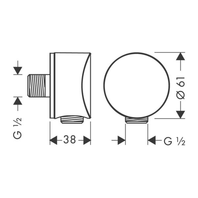 Przyłącze Węża Fixfit S DN15 27453000 Hansgrohe Przyłącze Węża Fixfit S DN15 27453000 Hansgrohe