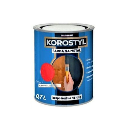 Farba Na Metal 3W1 Korostyl Czerwony Tlen RAL 8012 0,7 L Goldmurit