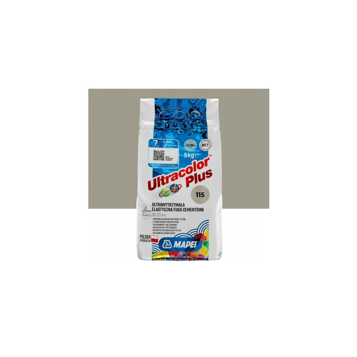 Fuga Elastyczna Ultracolor Plus 115 Rzeczny Szary 5 kg Mapei Fuga Elastyczna Ultracolor Plus 115 Rzeczny Szary 5 kg Mapei