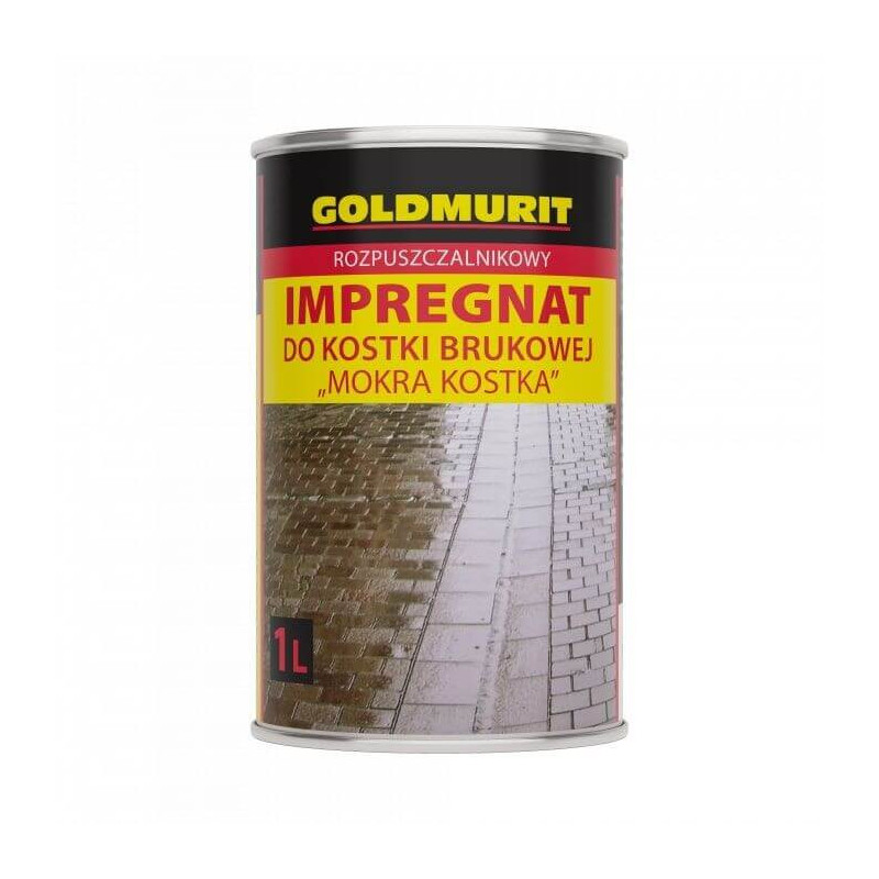 Impregnat Rozpuszczalnikowy Do Kostki Brukowej "MOKRA KOSTKA" 1l Goldmurit Impregnat Rozpuszczalnikowy Do Kostki Brukowej "MOKRA KOSTKA" 1l Goldmurit