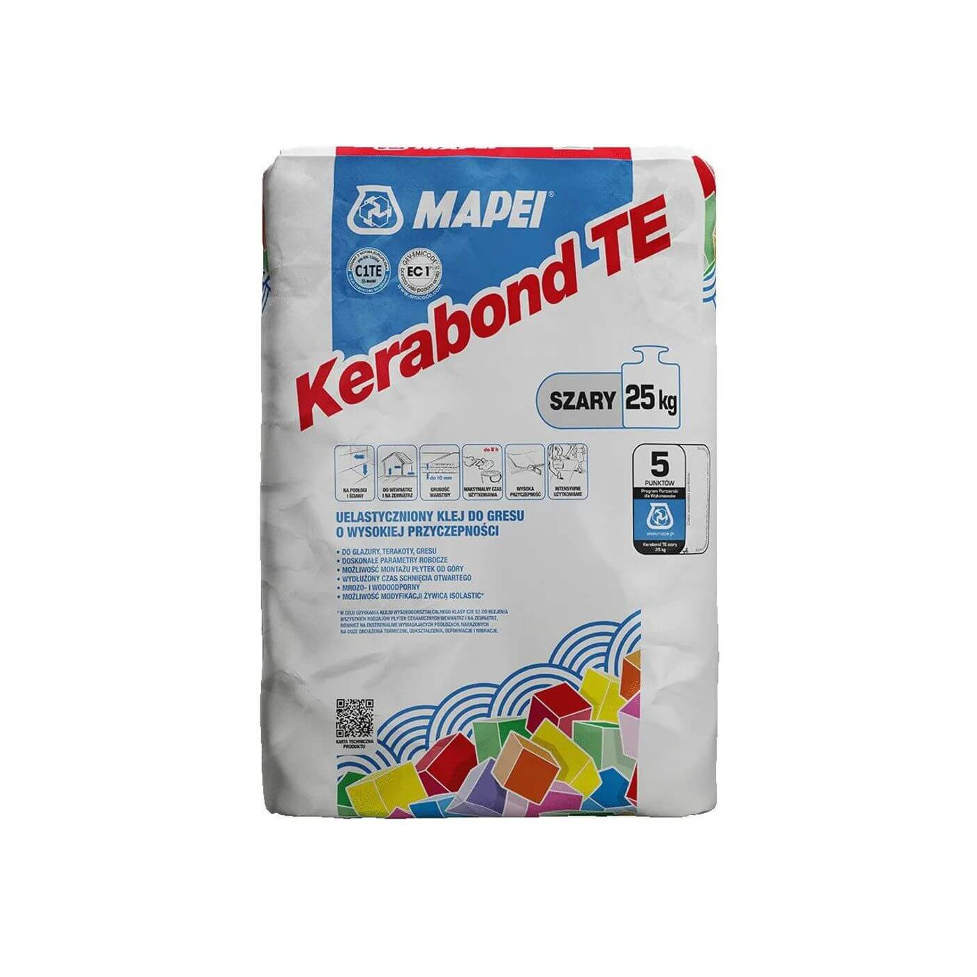 Klej Uelastyczniony Kerabond TE 25 kg Szary Mapei Klej Uelastyczniony Kerabond TE 25 kg Szary Mapei