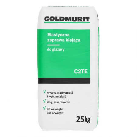 Elastyczna Zaprawa Klejąca Do Glazury C2TE 25kg Goldmurit