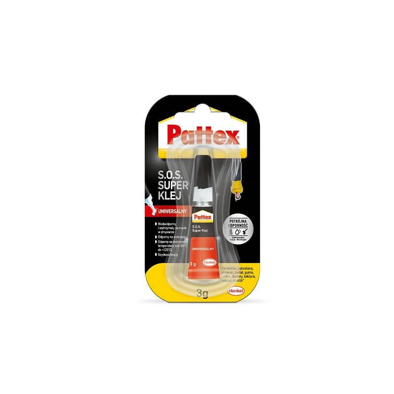 Super Klej Pattex S.O.S. 3 g Henkel Super Klej Pattex S.O.S. 3 g Henkel