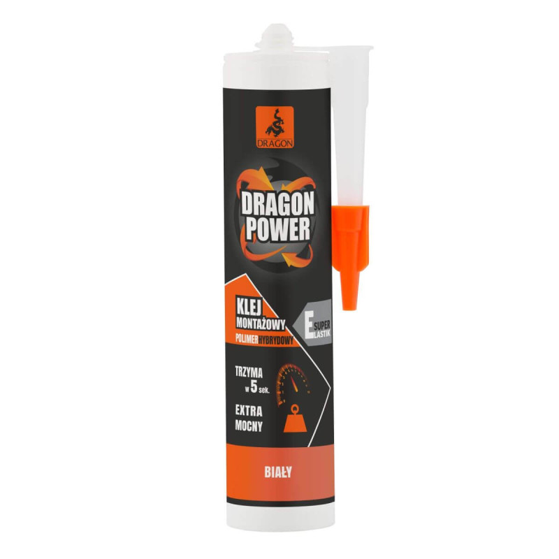 Klej Montażowy Hybrydowy Power Kartusz 290 ml Dragon Klej Montażowy Hybrydowy Power Kartusz 290 ml Dragon