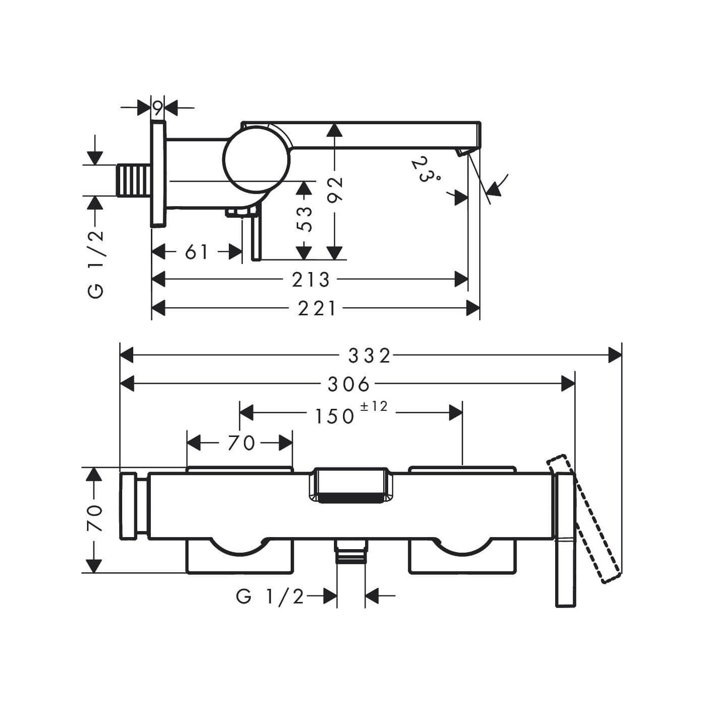 Bateria Wannowa Tecturis E Biały Mat 73420700 Hansgrohe Bateria Wannowa Tecturis E Biały Mat 73420700 Hansgrohe