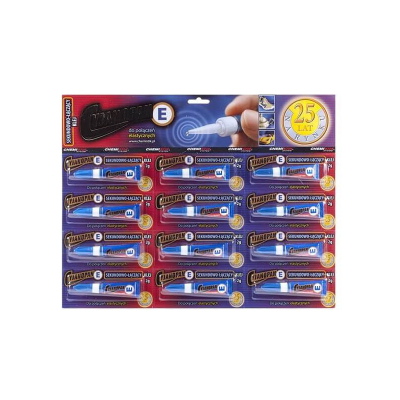 Klej błyskawiczny Cyjanopan E 12 Szt. Klej błyskawiczny Cyjanopan E 12 Szt.