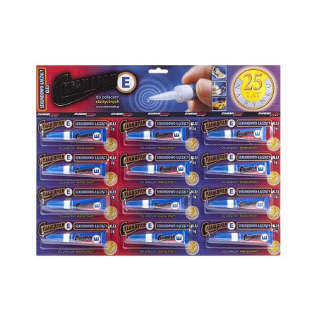 Klej błyskawiczny Cyjanopan E 12 Szt.