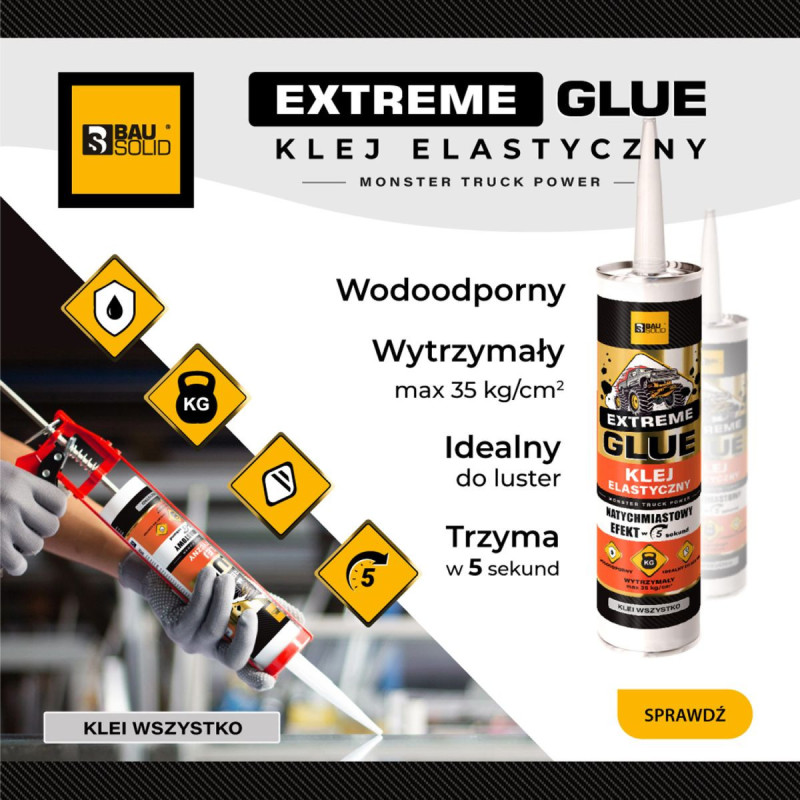 Klej Elastyczny Extreme Glue 290 ml Bausolid Klej Elastyczny Extreme Glue 290 ml Bausolid
