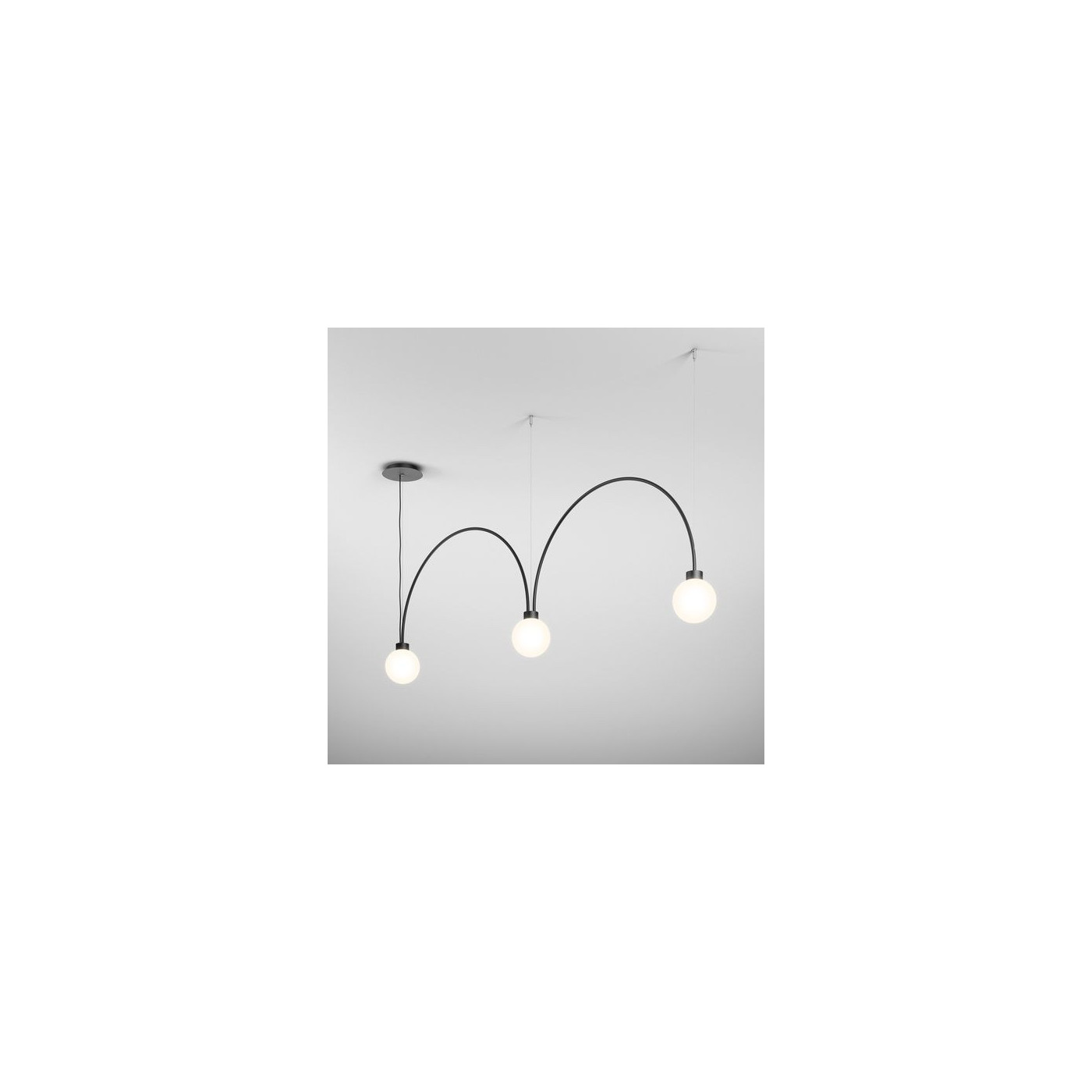 Lampa Wisząca Flying Ball ARC WP x3 Led Czarny 59866-L940-D0-00-12 Aqform Lampa Wisząca Flying Ball ARC WP x3 Led Czarny 59866-L940-D0-00-12 Aqform