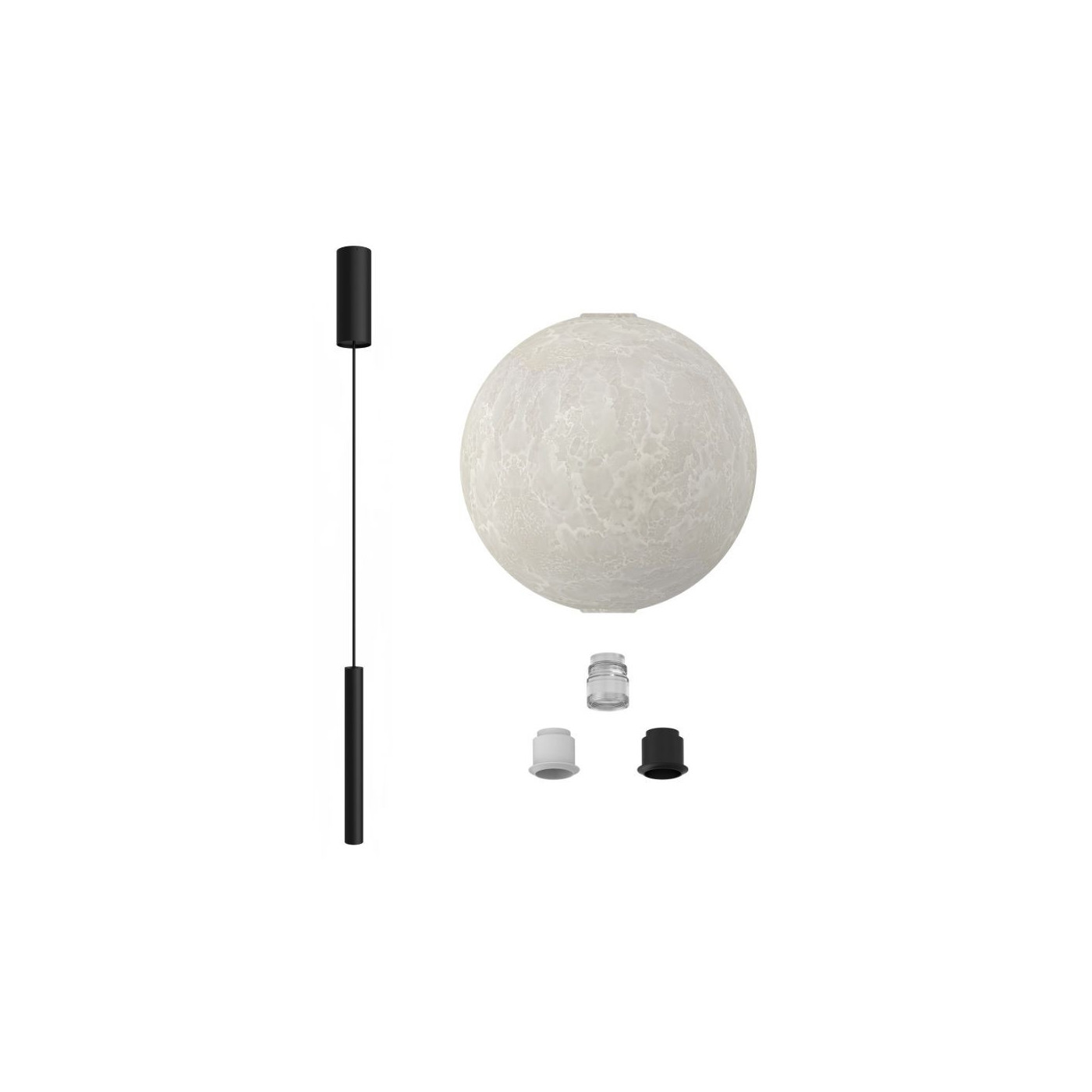 Lampa Wisząca Pipe Slim LED Czarna Z Kloszem Mrożonym C3986100N+K0008240HW ACB Lampa Wisząca Pipe Slim LED Czarna Z Kloszem Mrożonym C3986100N+K0008240HW ACB