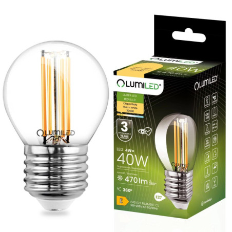 Żarówka LED E27 Kulka P45 4W 470lm 3000K Ciepła 360° Lumiled